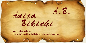 Anita Bikicki vizit kartica